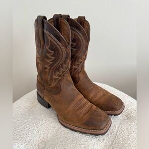 Men’s Ariat Hybrid Ranch Western Boots - 10D - Tobacco Brown